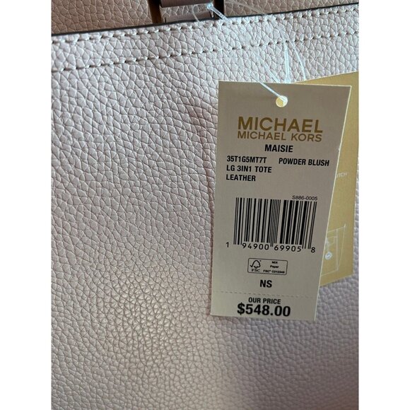 Michael Kors tote maisie 3 in 1 large bag clutch & crossbody Powder Blush - Picture 12 of 12